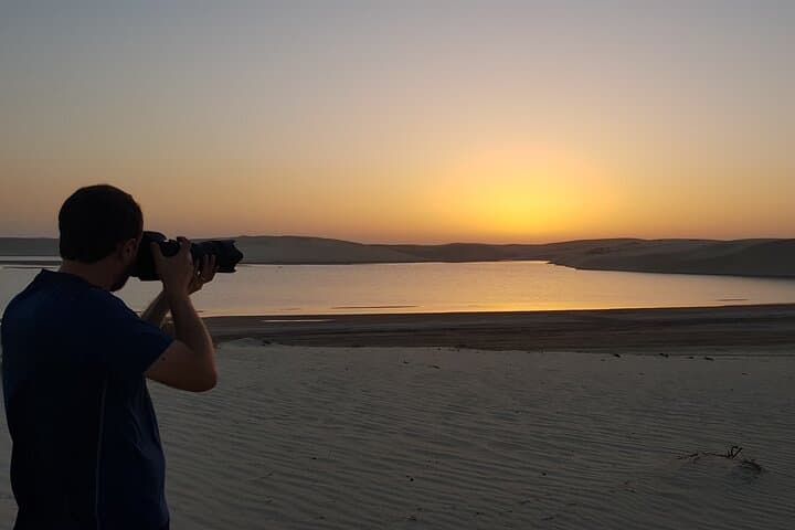 Doha: Sunrise /Sunset Desert Safari with Sand Boarding,Camel ride